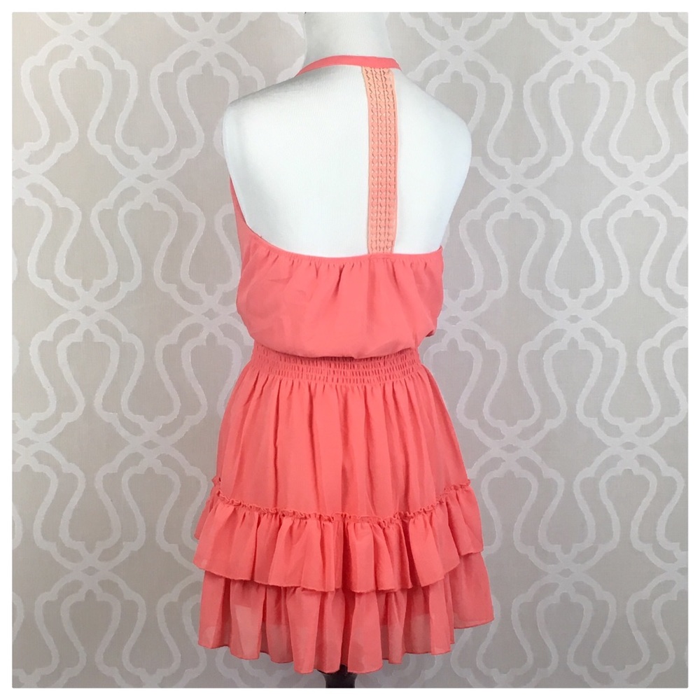 *CLEARANCE* Double Layer Tiered Chiffon Mini-Dress - Picture 5 of 8